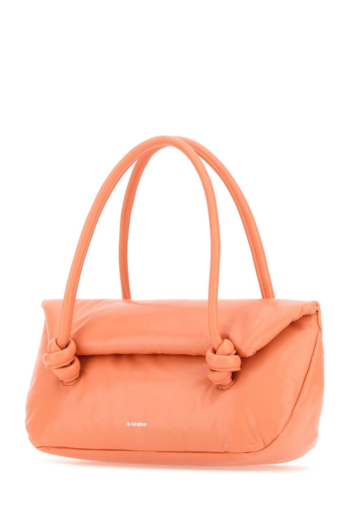 Jil Sander Women Peach Leather Small Knot Handle Handbag