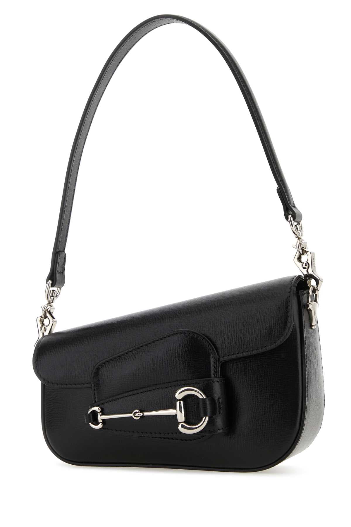 Gucci Women Black Leather Mini Gucci Horsebit 1955 Handbag