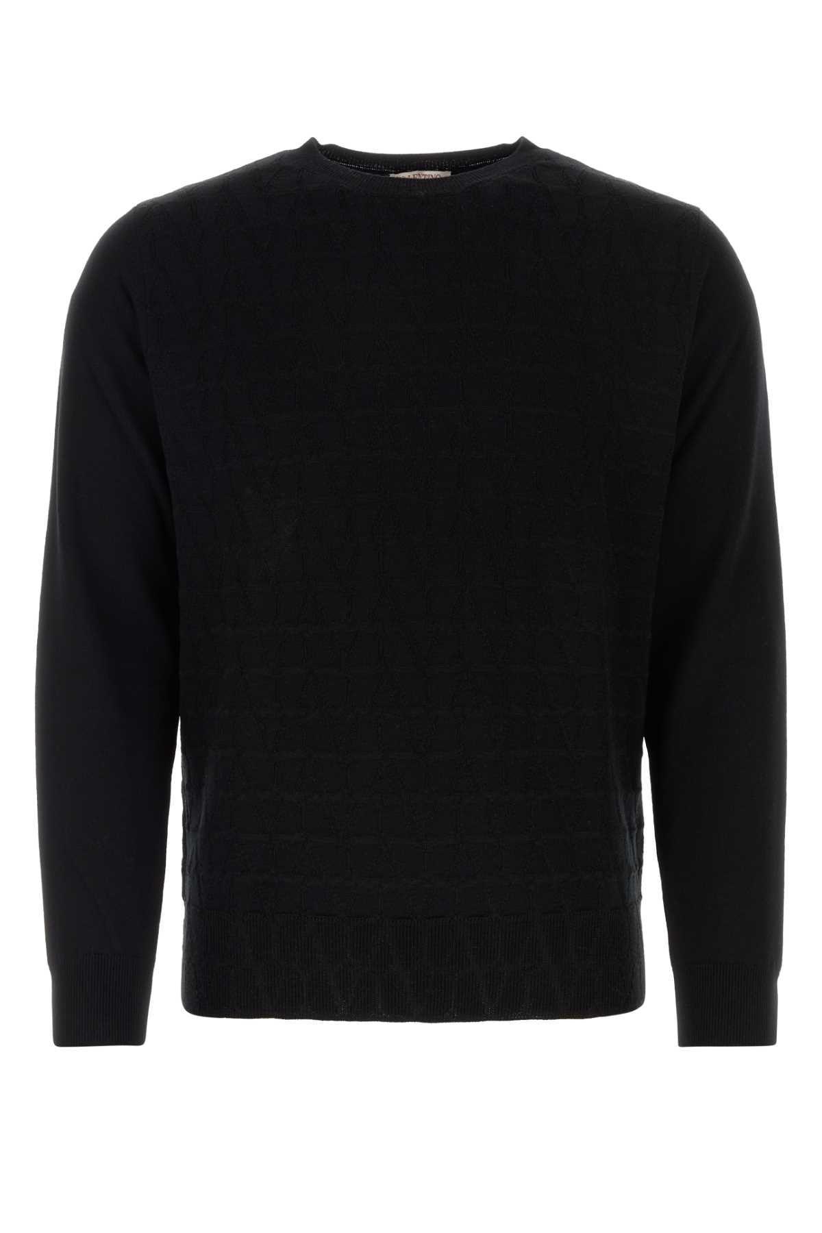 Valentino Garavani Men Black Wool Sweater