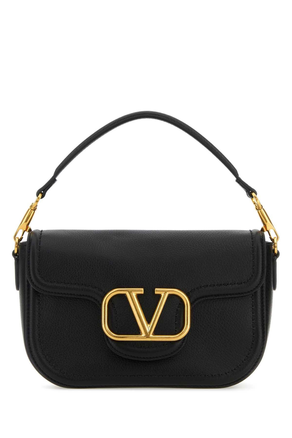 Valentino Garavani Women Black Leather Alltime Shoulder Bag