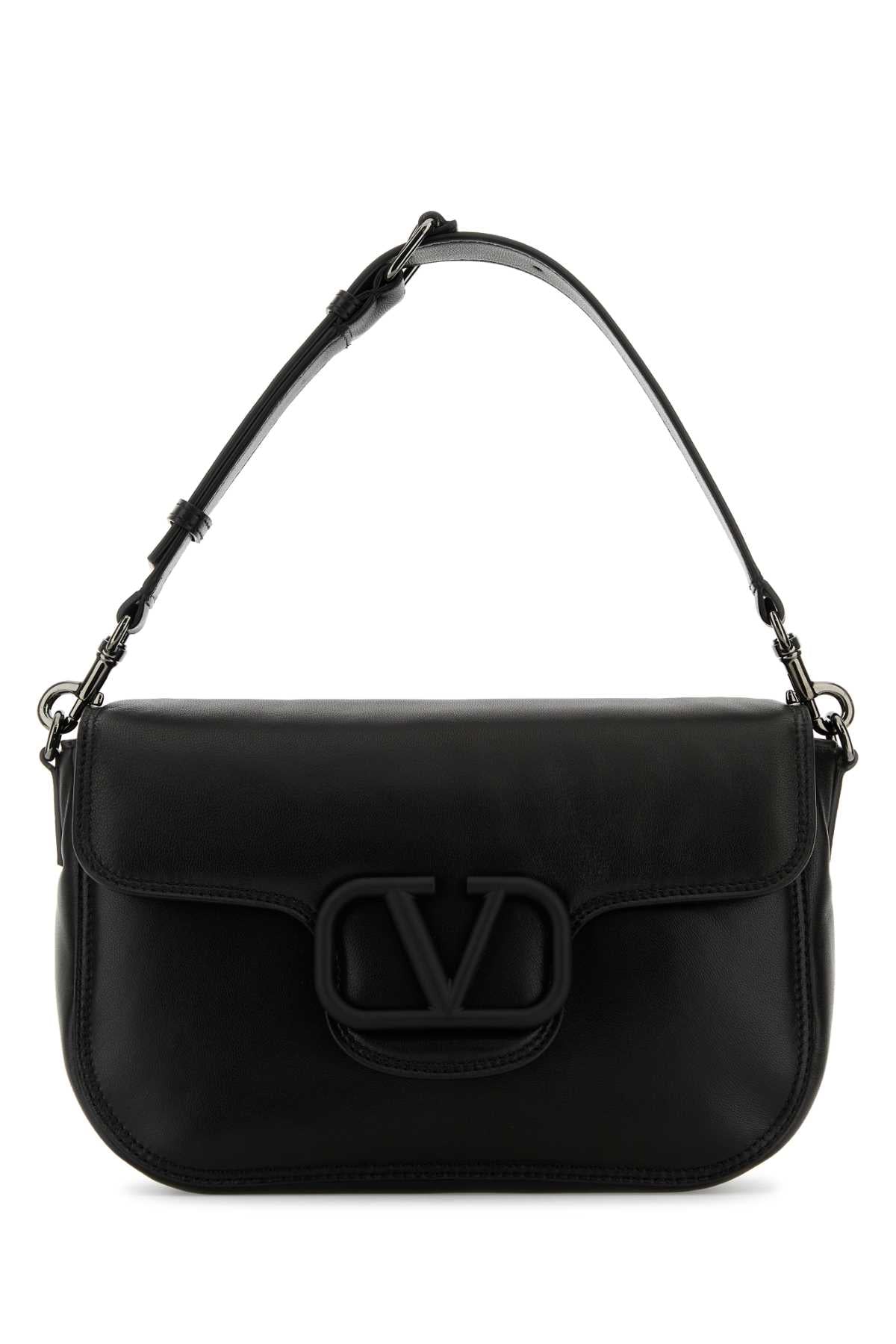 Valentino Garavani Men Black Leather Locã² Handbag