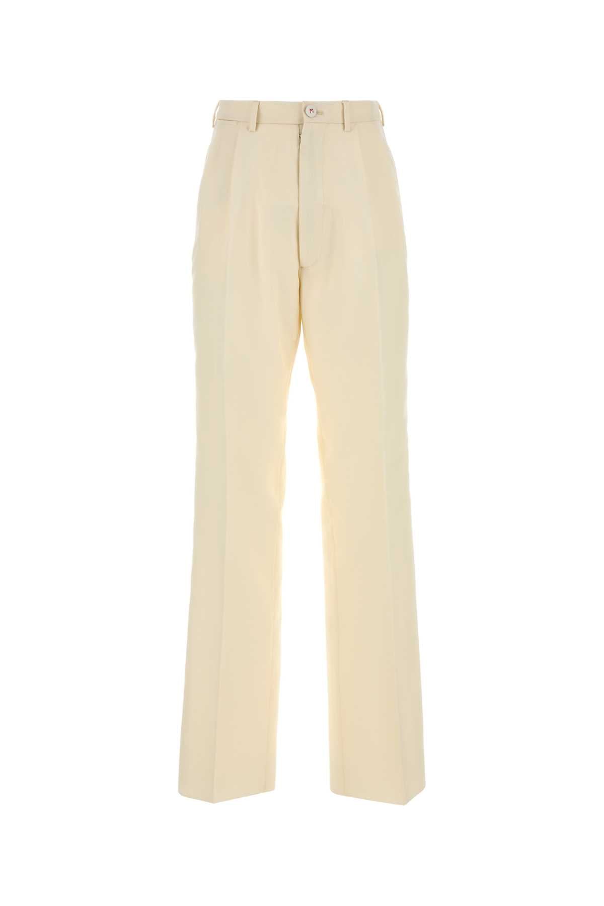 Maison Margiela Women Cream Mohair Blend Pant