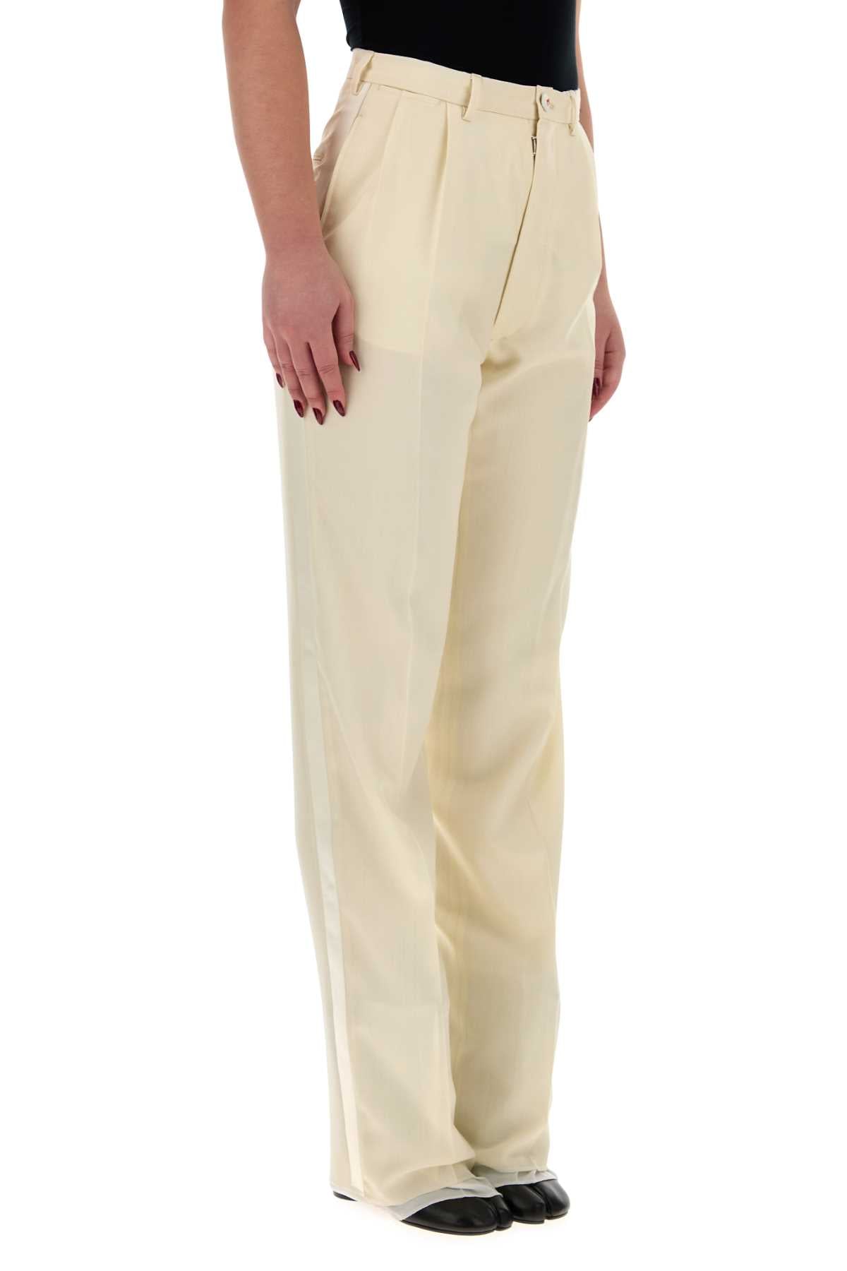 Maison Margiela Women Cream Mohair Blend Pant