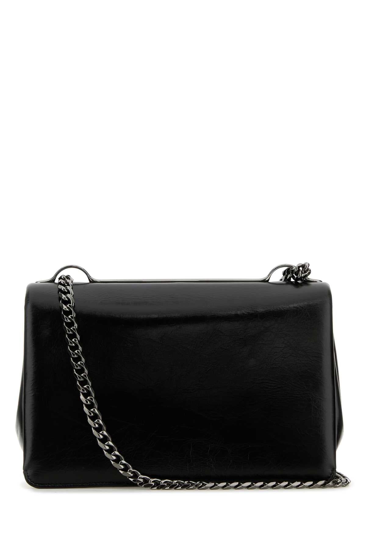 Valentino Garavani Women Black Leather Medium Vlogo Shoulder Bag
