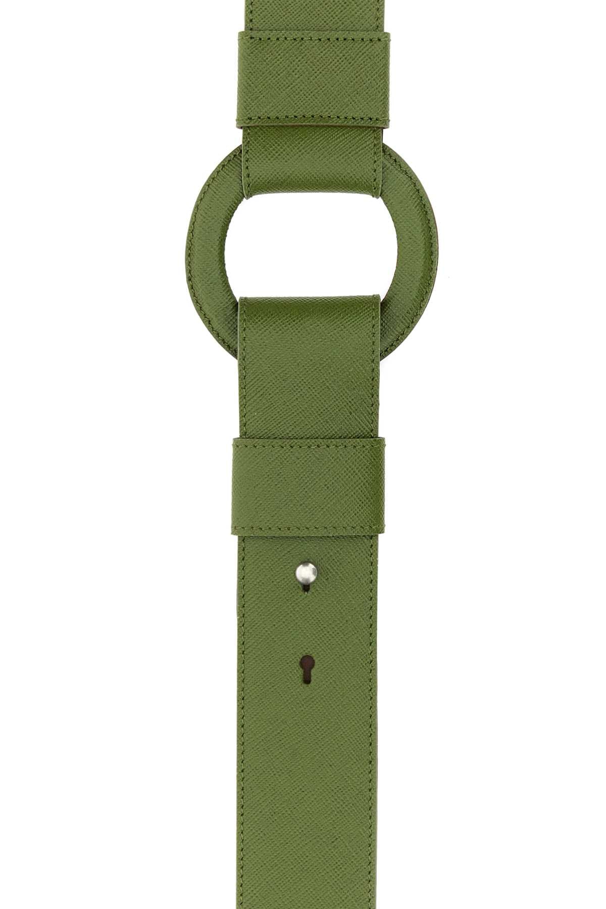 Prada Men Pistachio Green Leather Shoulder Strap