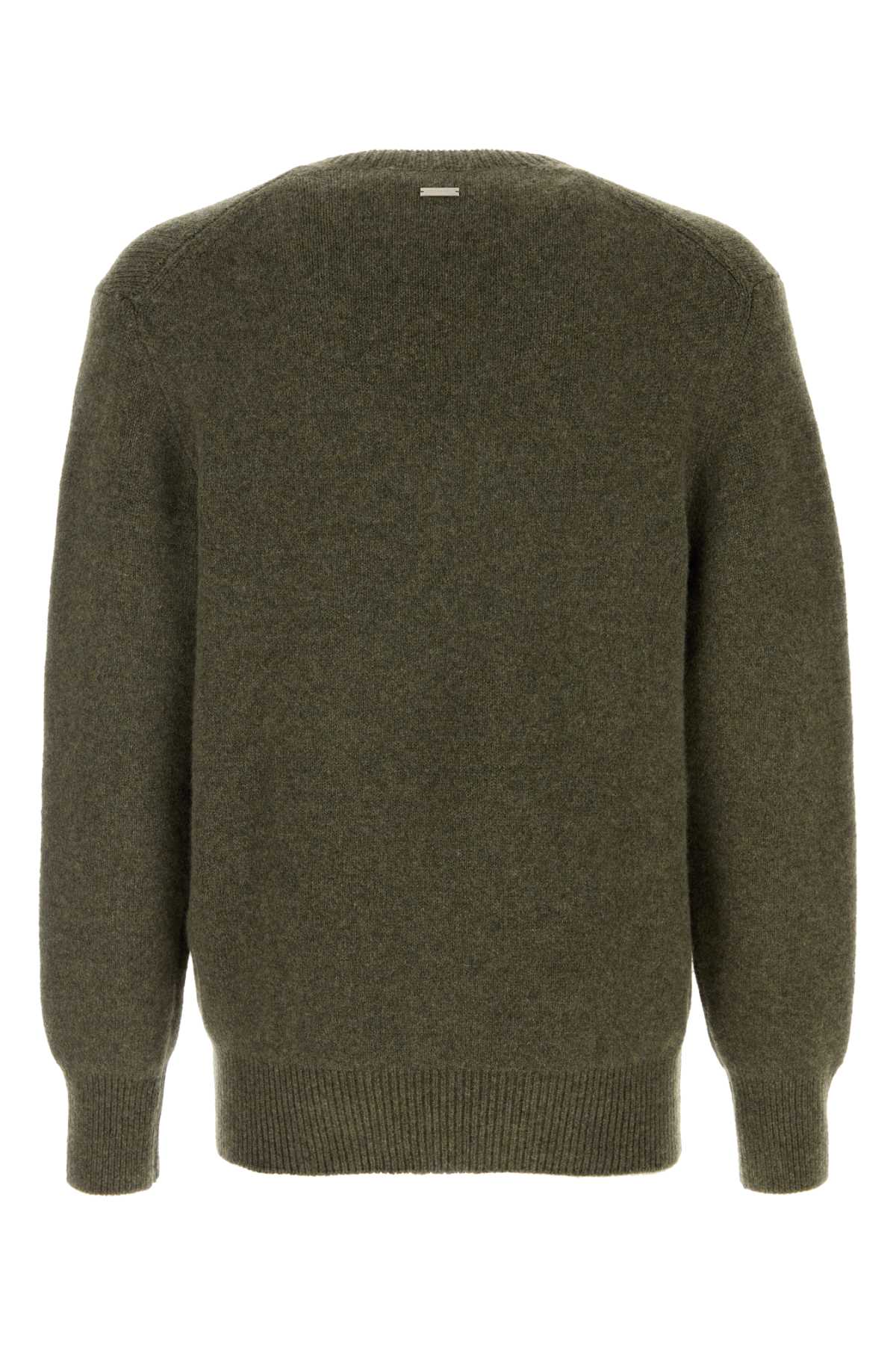 Salvatore Ferragamo Men Dark Green Cashmere Sweater