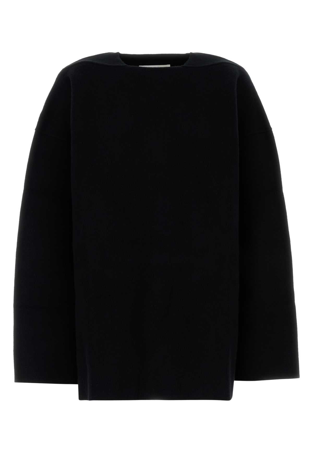 Jil Sander Women Black Wool Blend Oversize Sweater