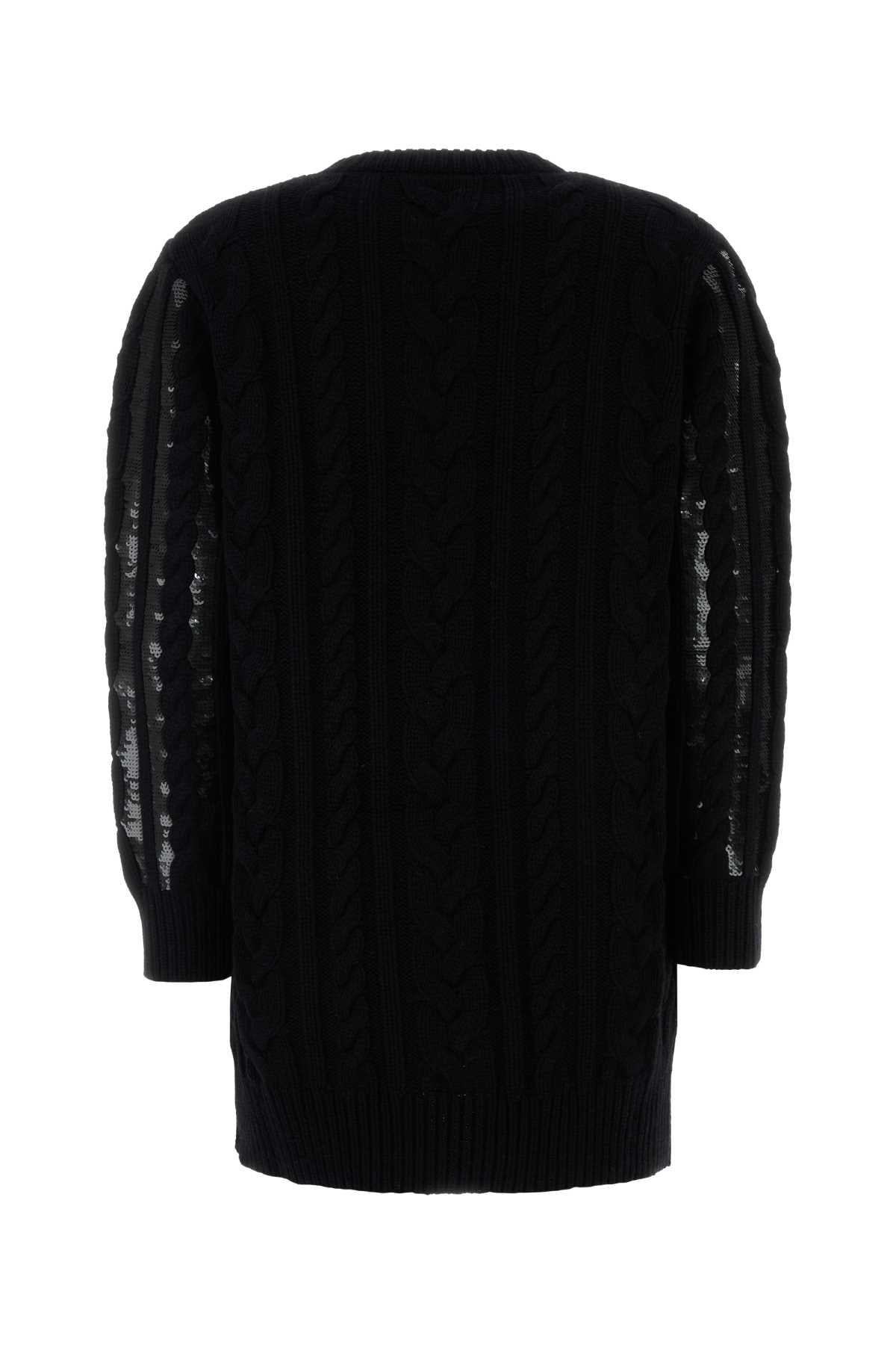 Max Mara Women Black Wool Blend Mambo Sweater Dress