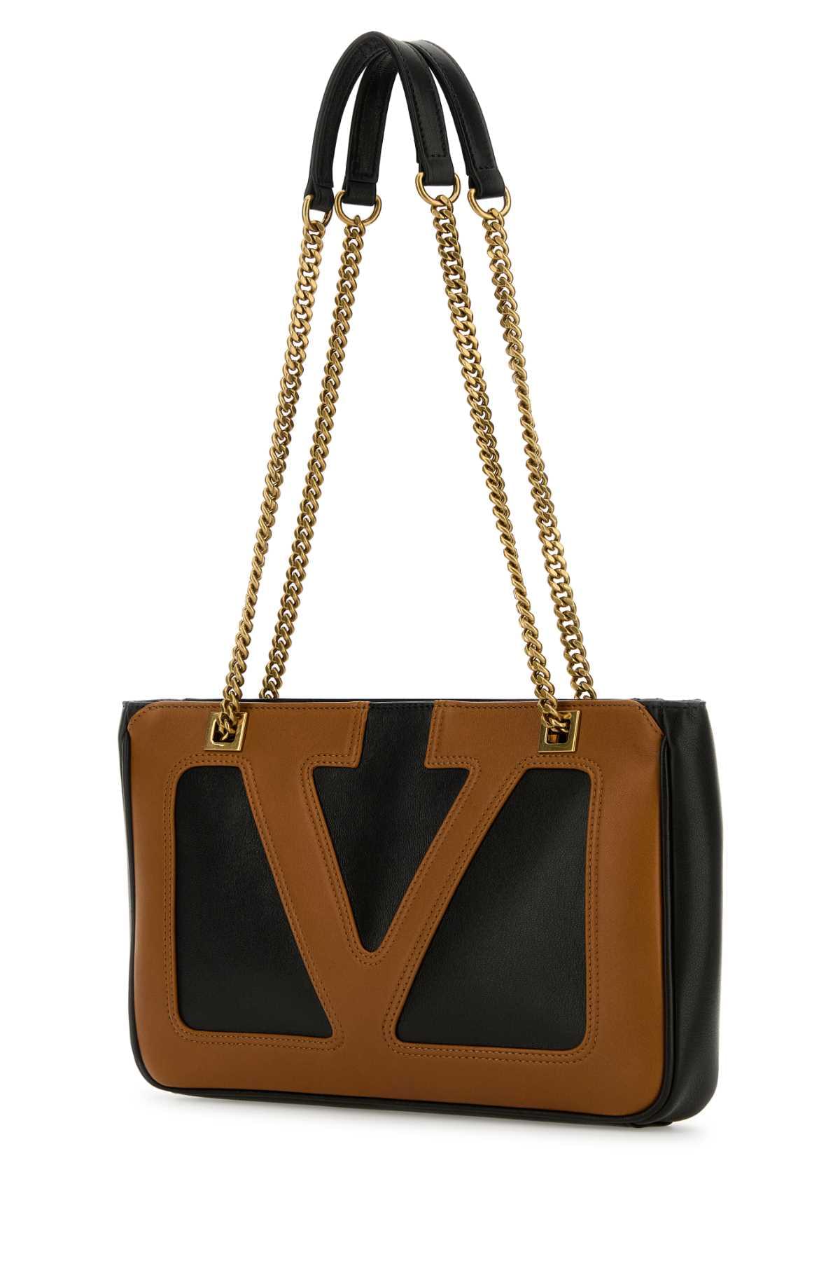 Valentino Garavani Women Black Nappa Leather Small Viva Superstar Shoulder Bag