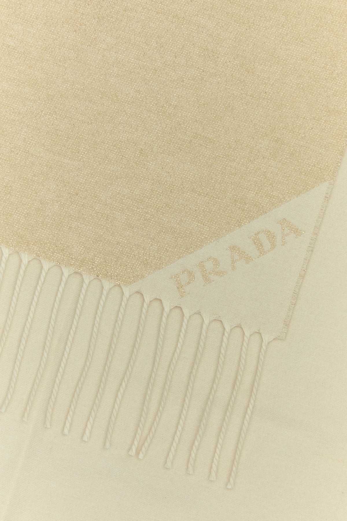 Prada Women Sand Silk Blend Scarf