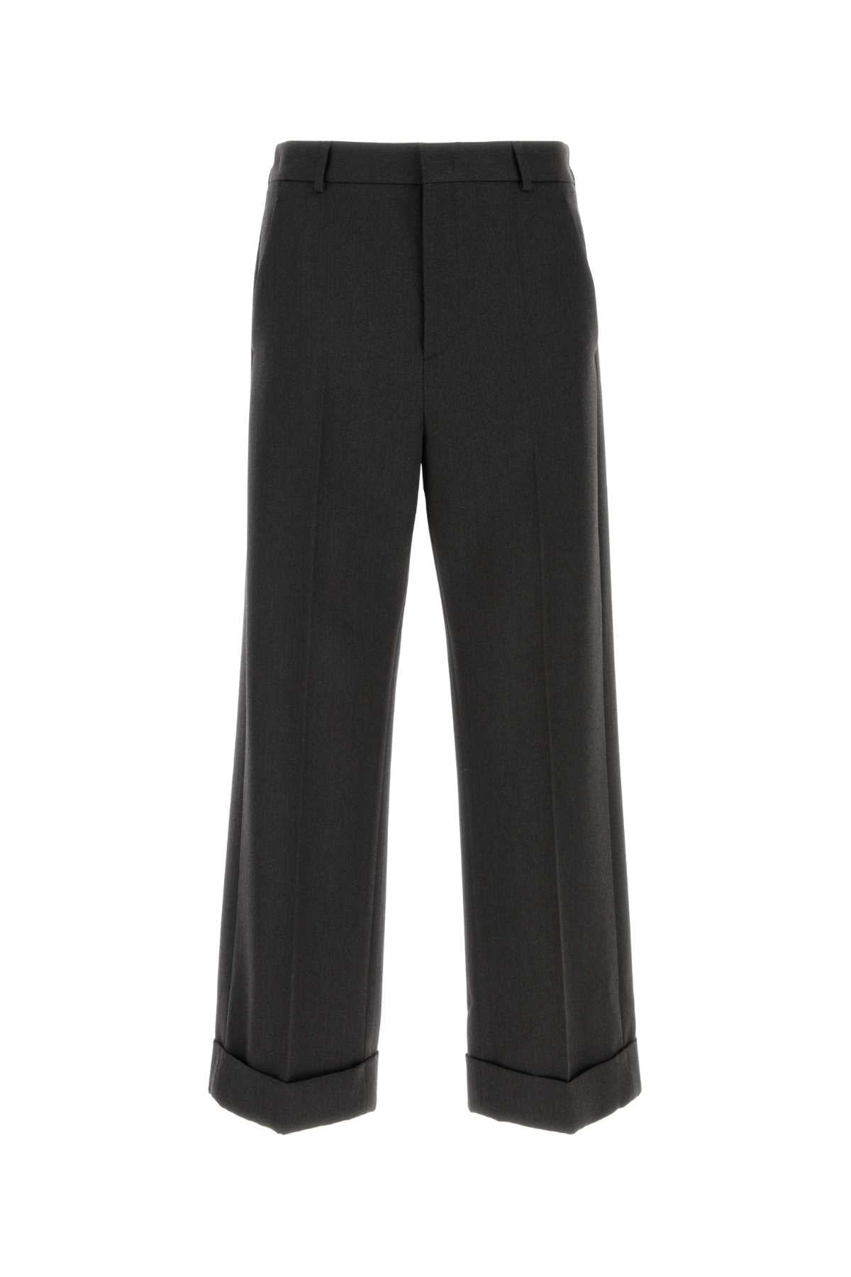 Valentino Garavani Men Charcoal Wool Pant