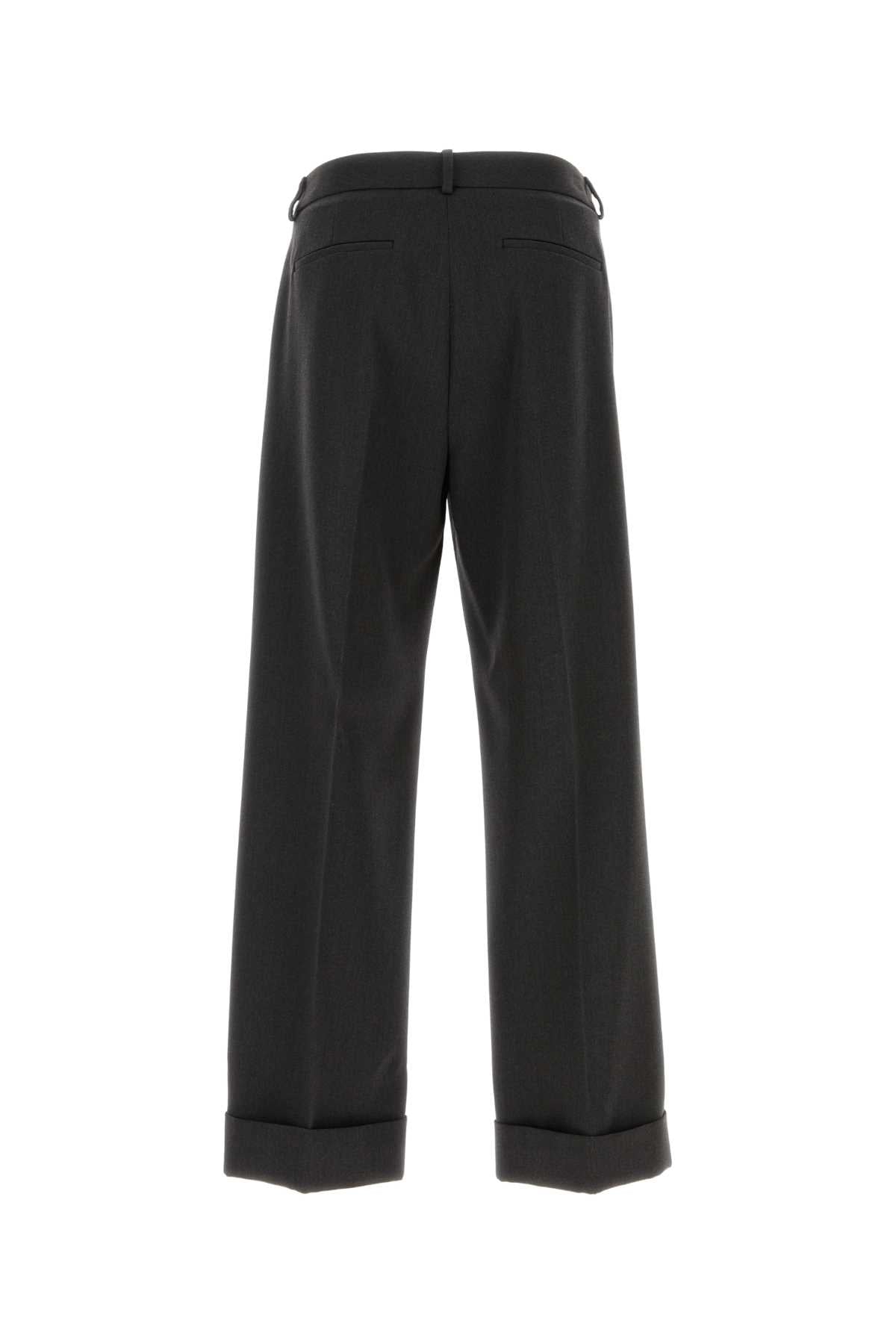 Valentino Garavani Men Charcoal Wool Pant