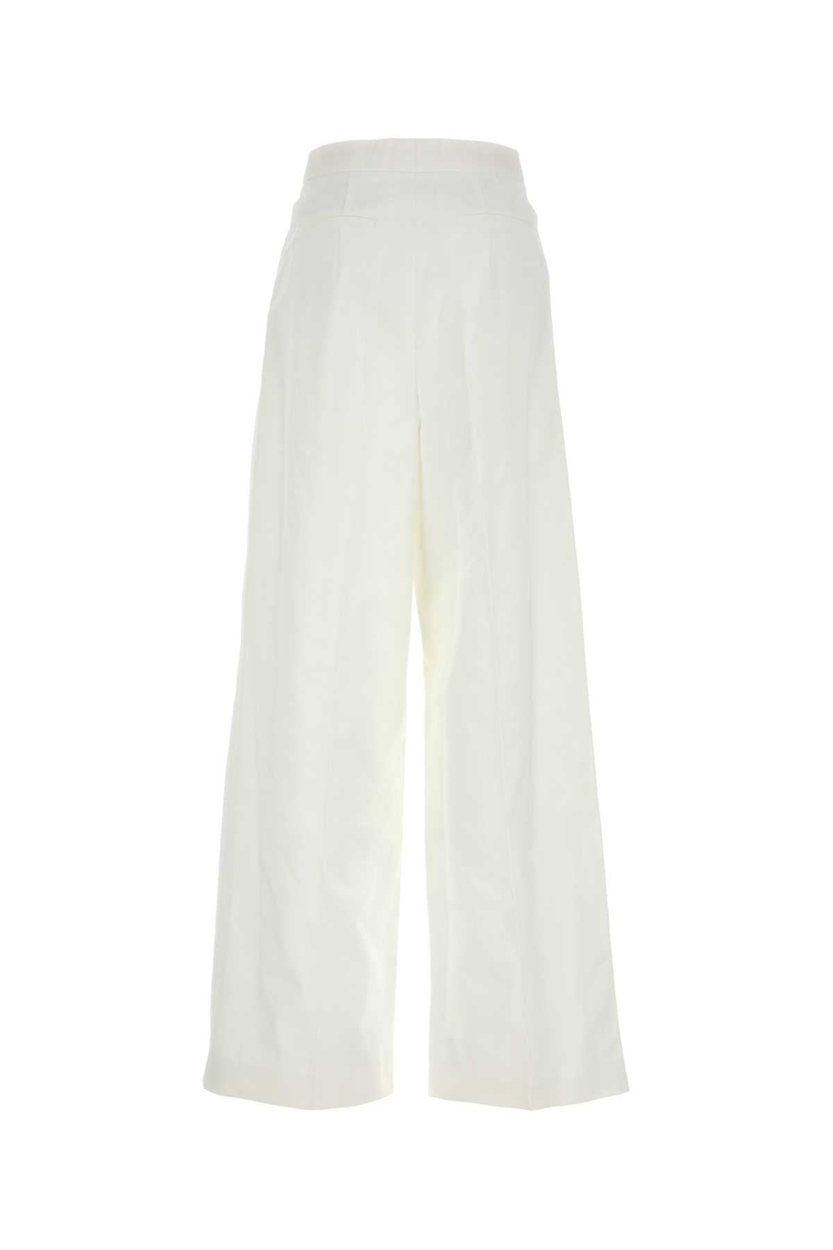 Givenchy Women White Poplin Wide-Leg Pant