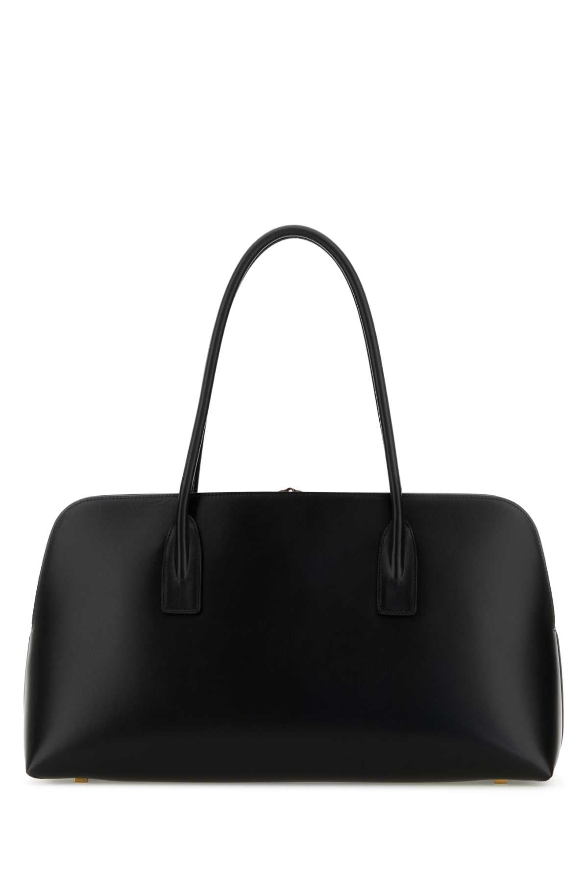 Saint Laurent Women Black Leather Shopping Bag