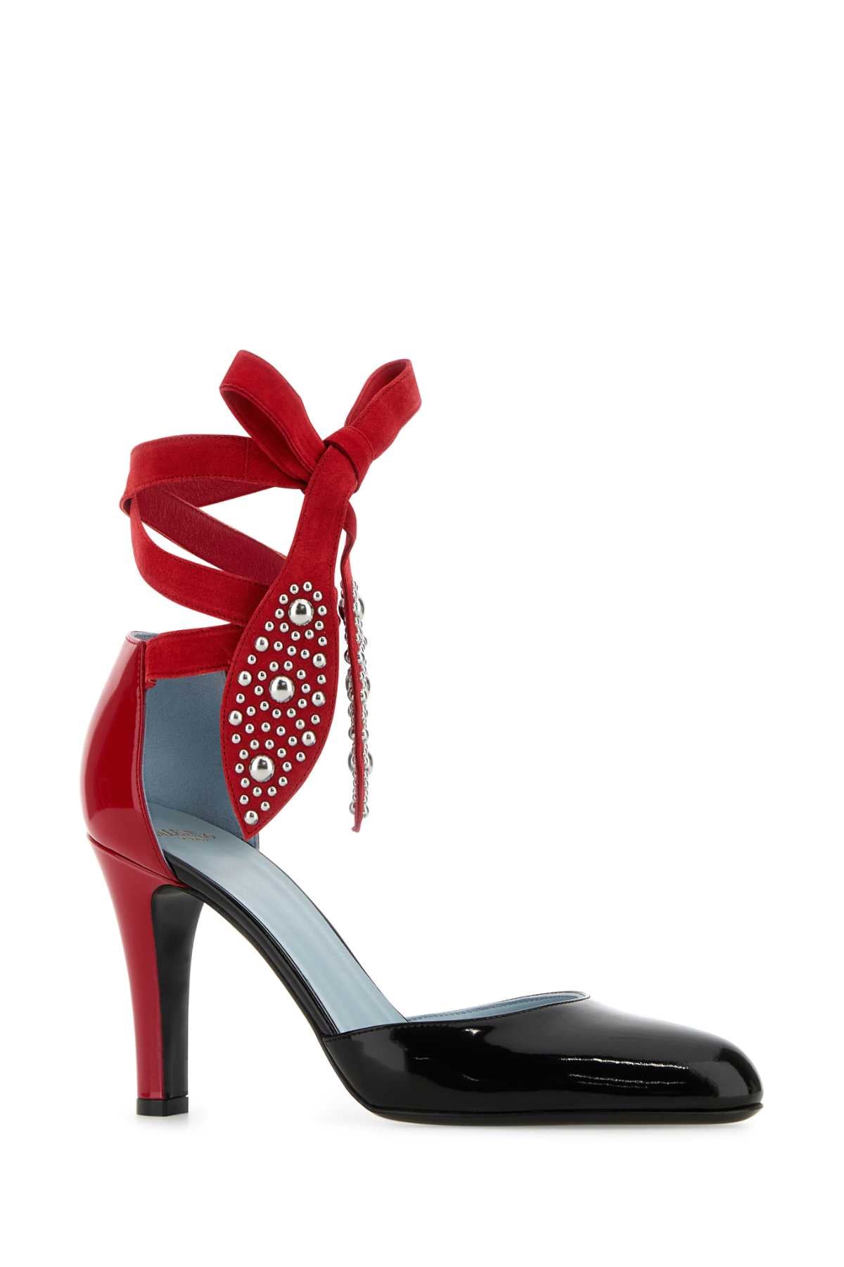 Valentino Garavani Women Two-Tone Leather Foliefoliage Pumps