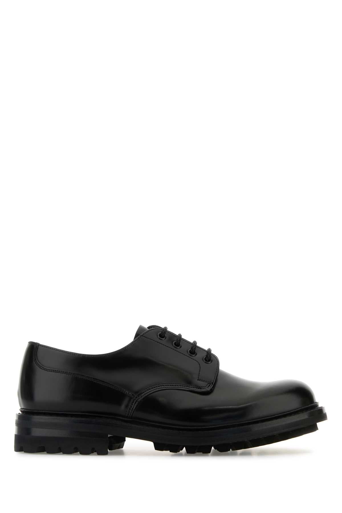 Church's Men Black Leather Mc Neil Lw Lace-Up Shoes