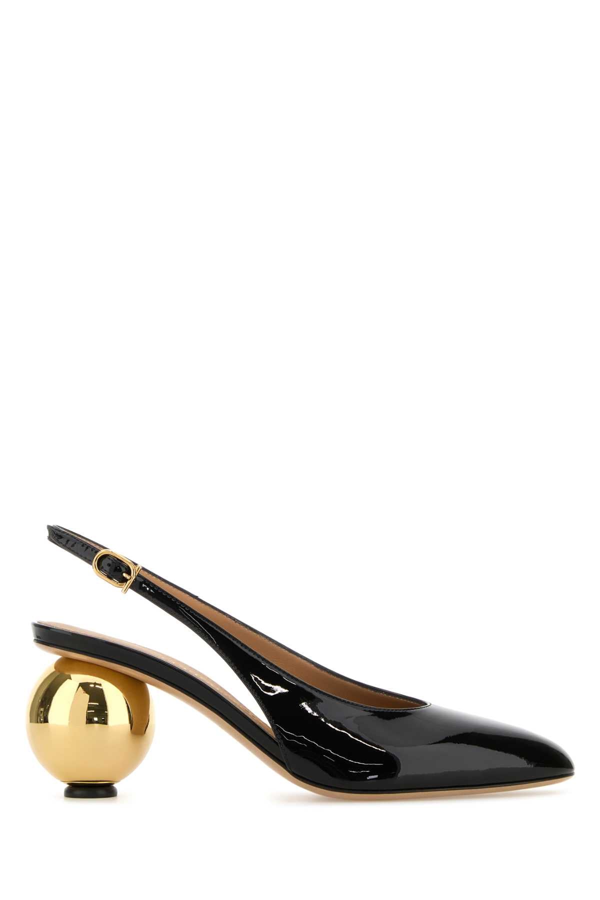 Salvatore Ferragamo Women Black Leather Tessie 70 Pumps