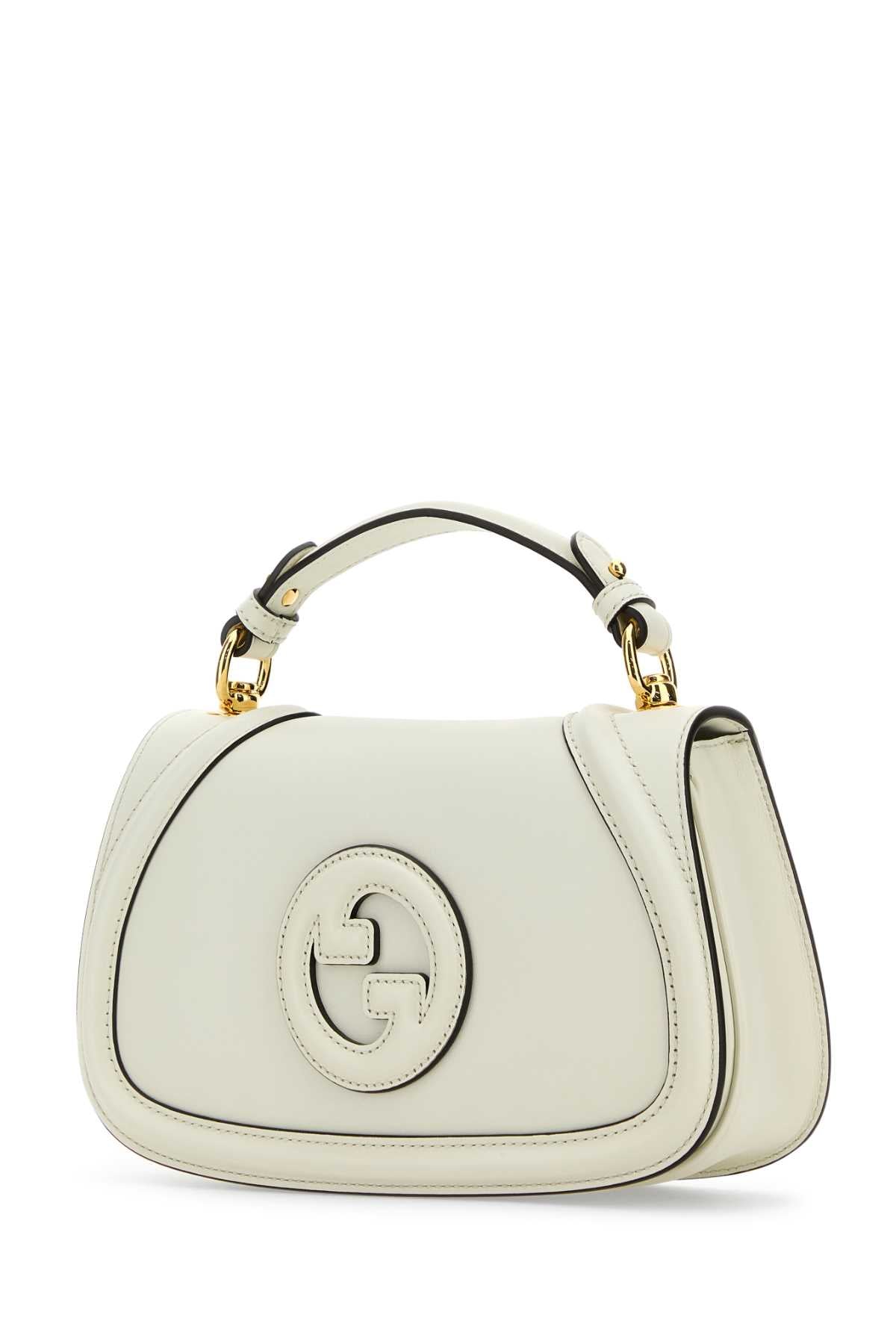 Gucci Women Ivory Leather Gucci Blondie Handbag