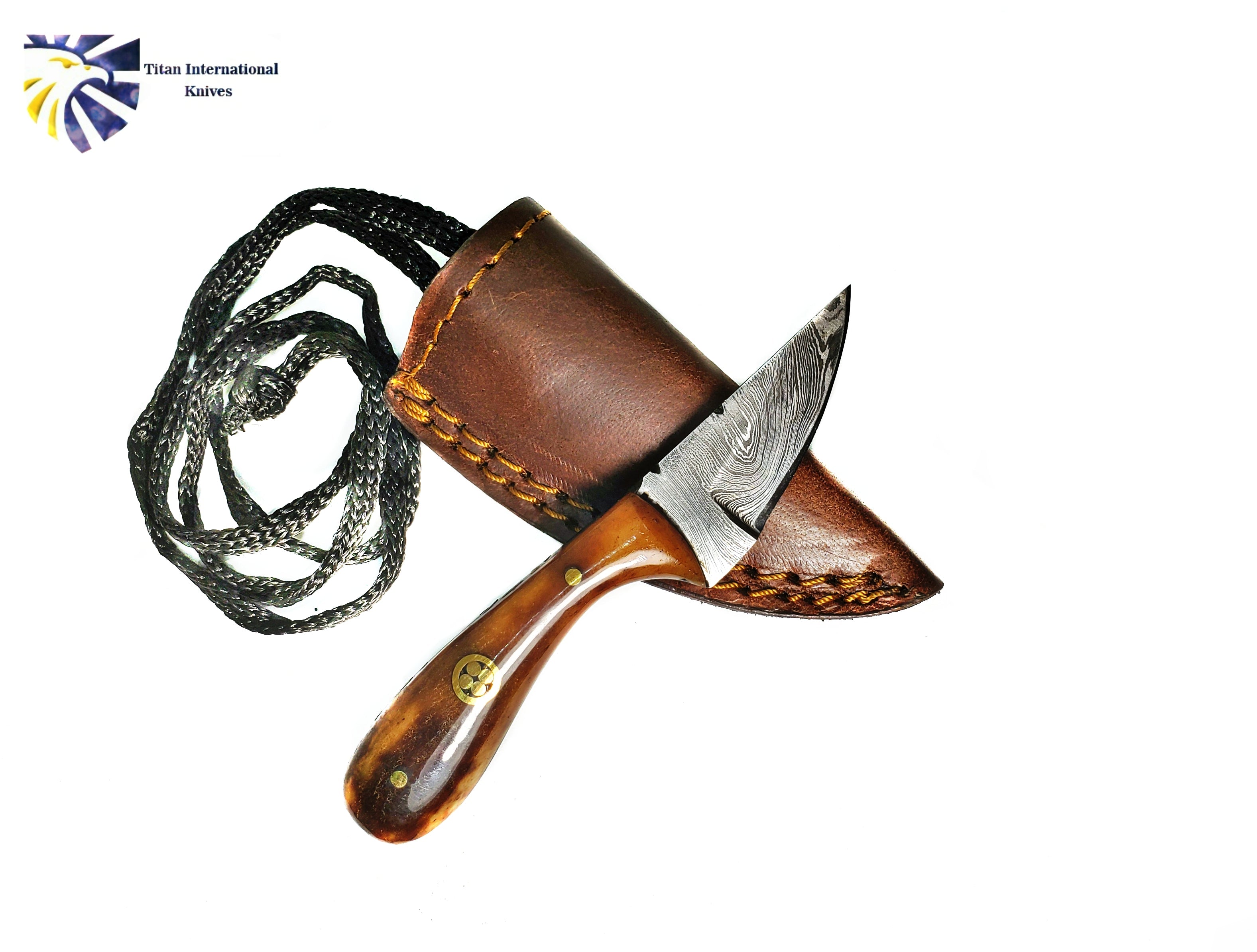 Damascus Steel Neck Knife TD-222