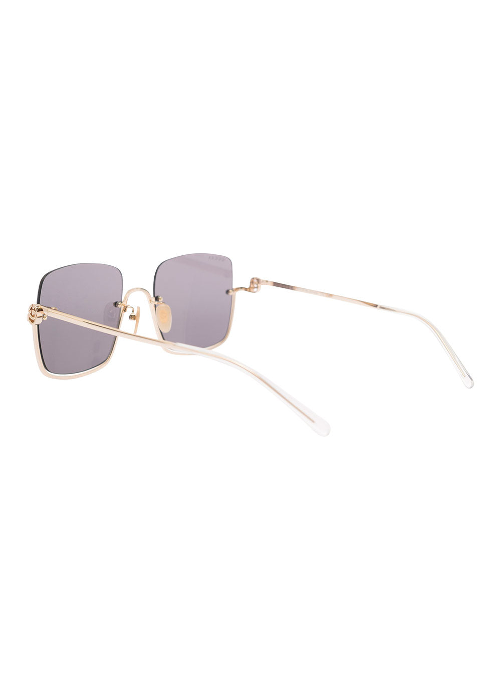 Gucci Women 'Gg1279s' Gold-Colored Sunglasses With Thin Temples And Intrelocking G Detail In Metal Woman