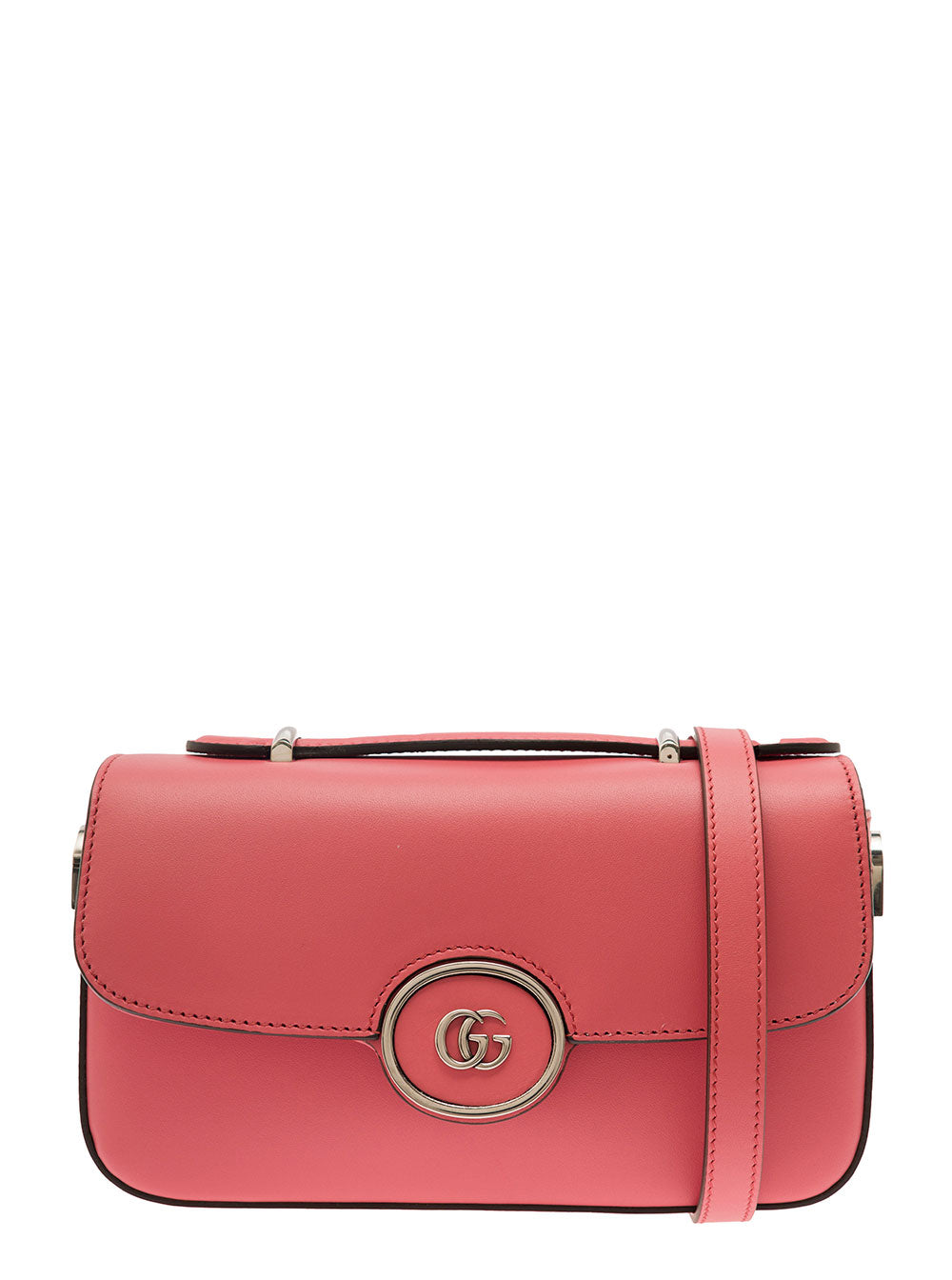 Gucci Women 'Petite Gg' Mini Pink Shoulder Bag With Double G Detail In Leather Woman