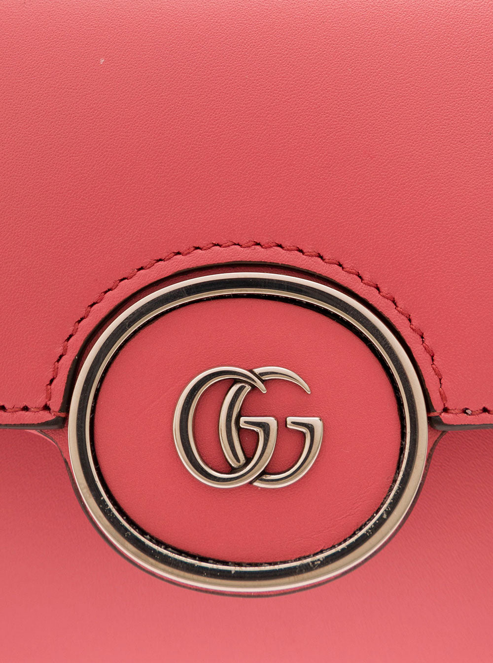 Gucci Women 'Petite Gg' Mini Pink Shoulder Bag With Double G Detail In Leather Woman