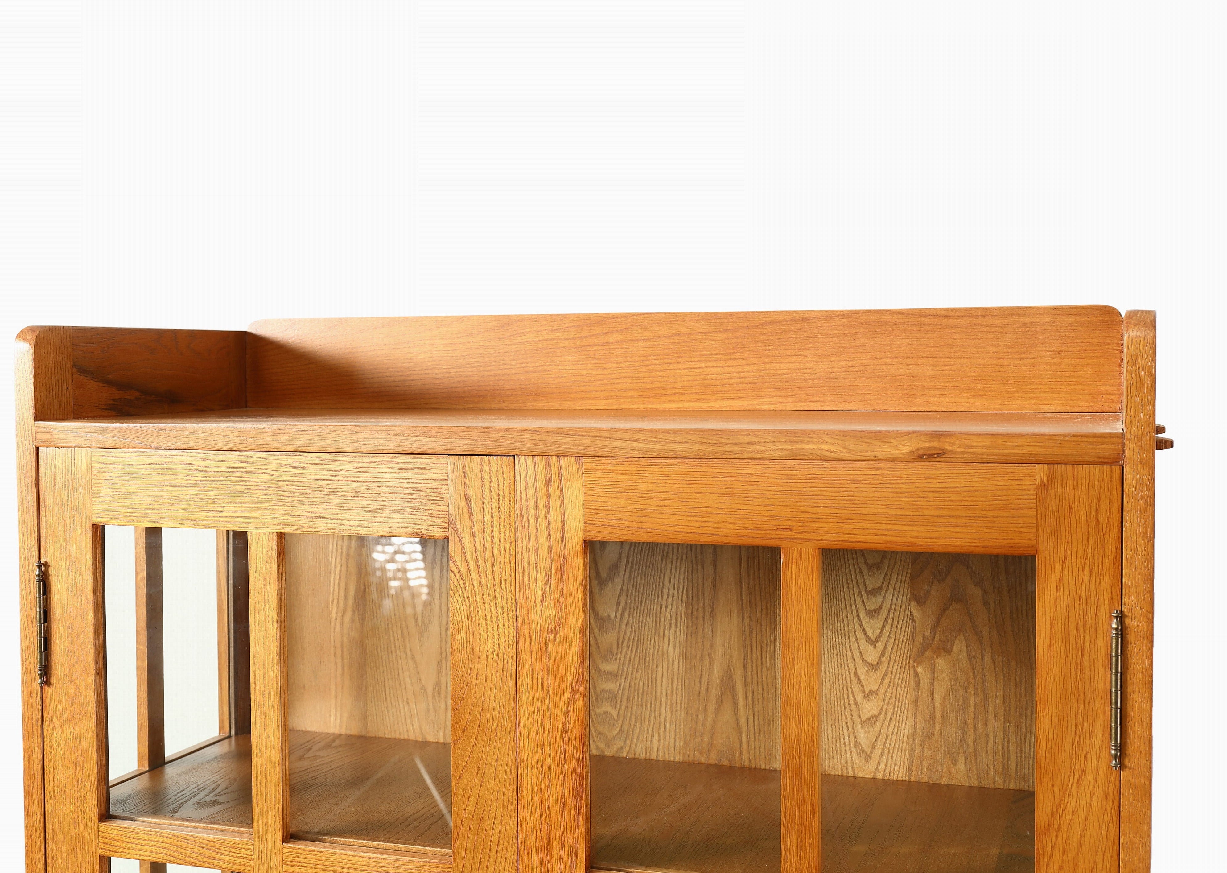 Mission Oak Display China Cabinet / Bookcase - Michael's Cherry - 39"W