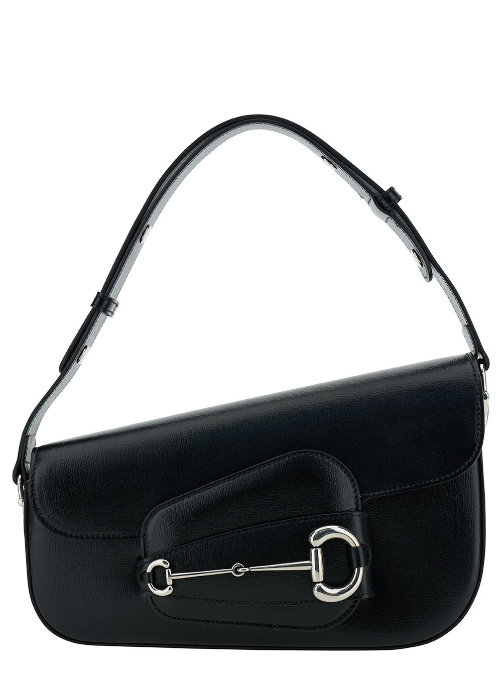 Gucci Women 'Gucci Horsebit 1955 Small' Black Shoulder Bag With Horsebit Detail In Leather Woman
