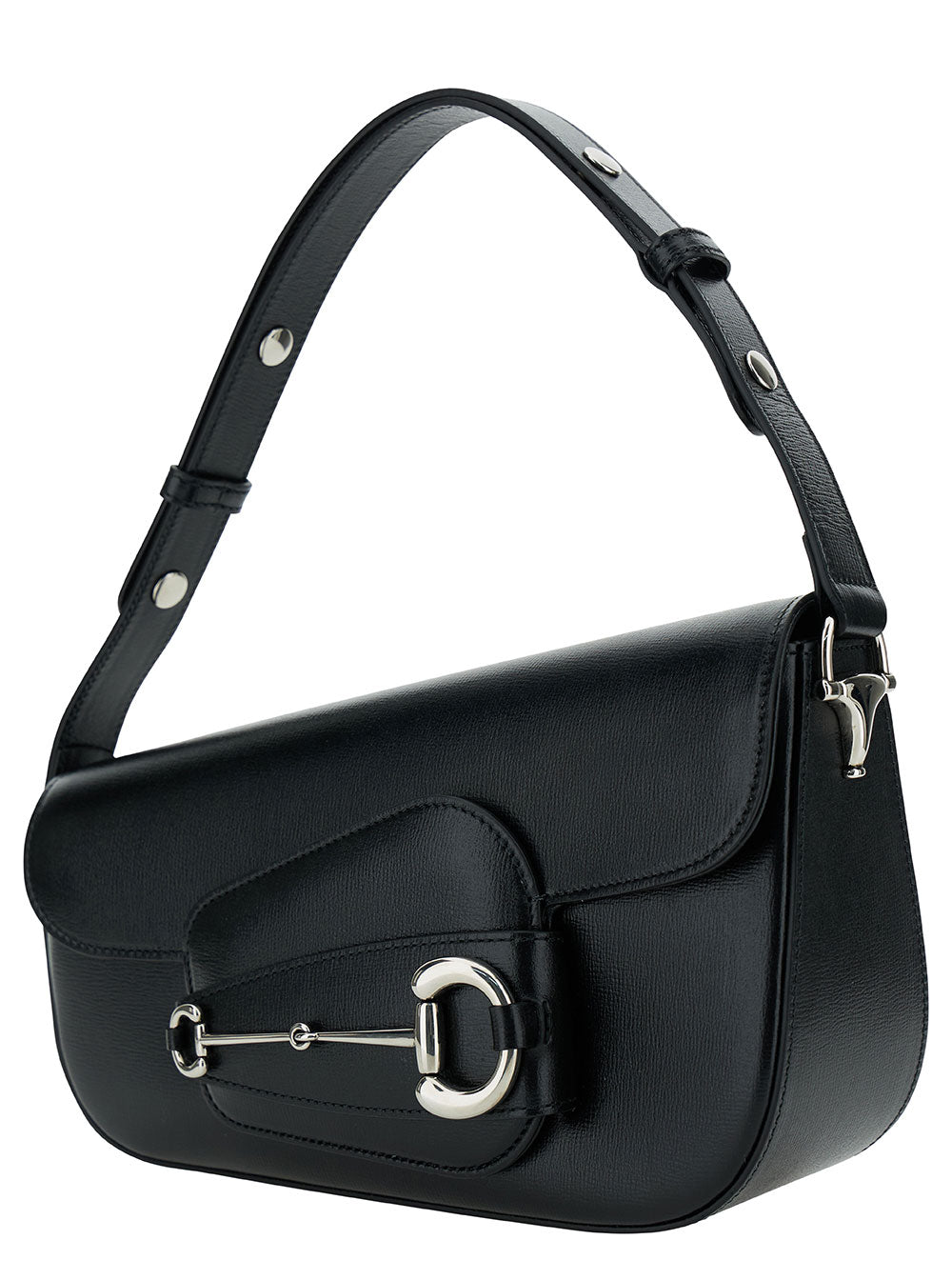 Gucci Women 'Gucci Horsebit 1955 Small' Black Shoulder Bag With Horsebit Detail In Leather Woman