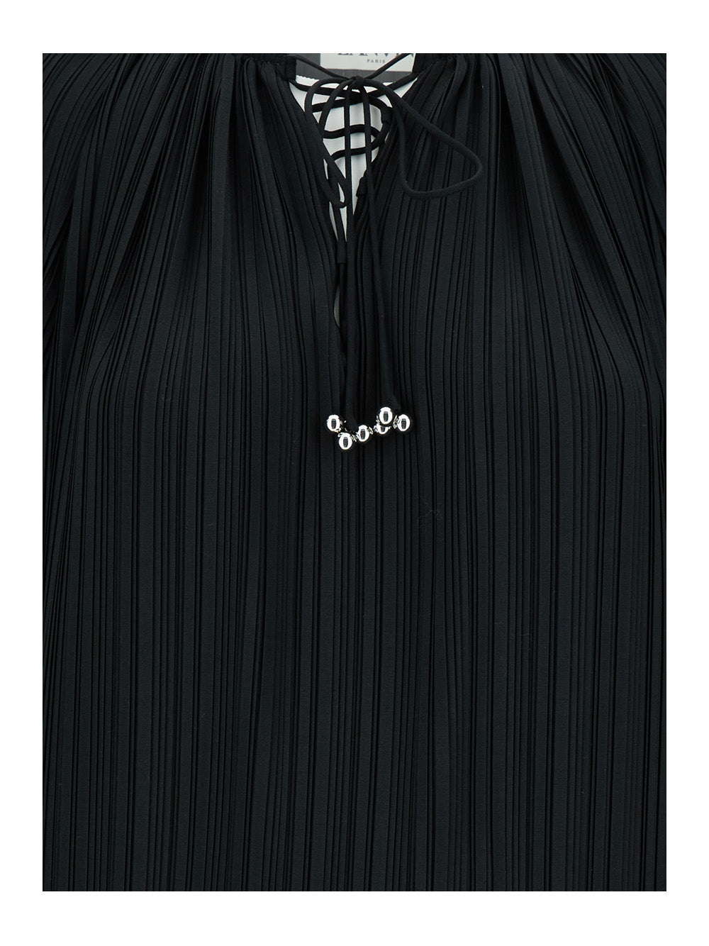 Lanvin Women Long Sleeve Pleated Blouse Open Neck