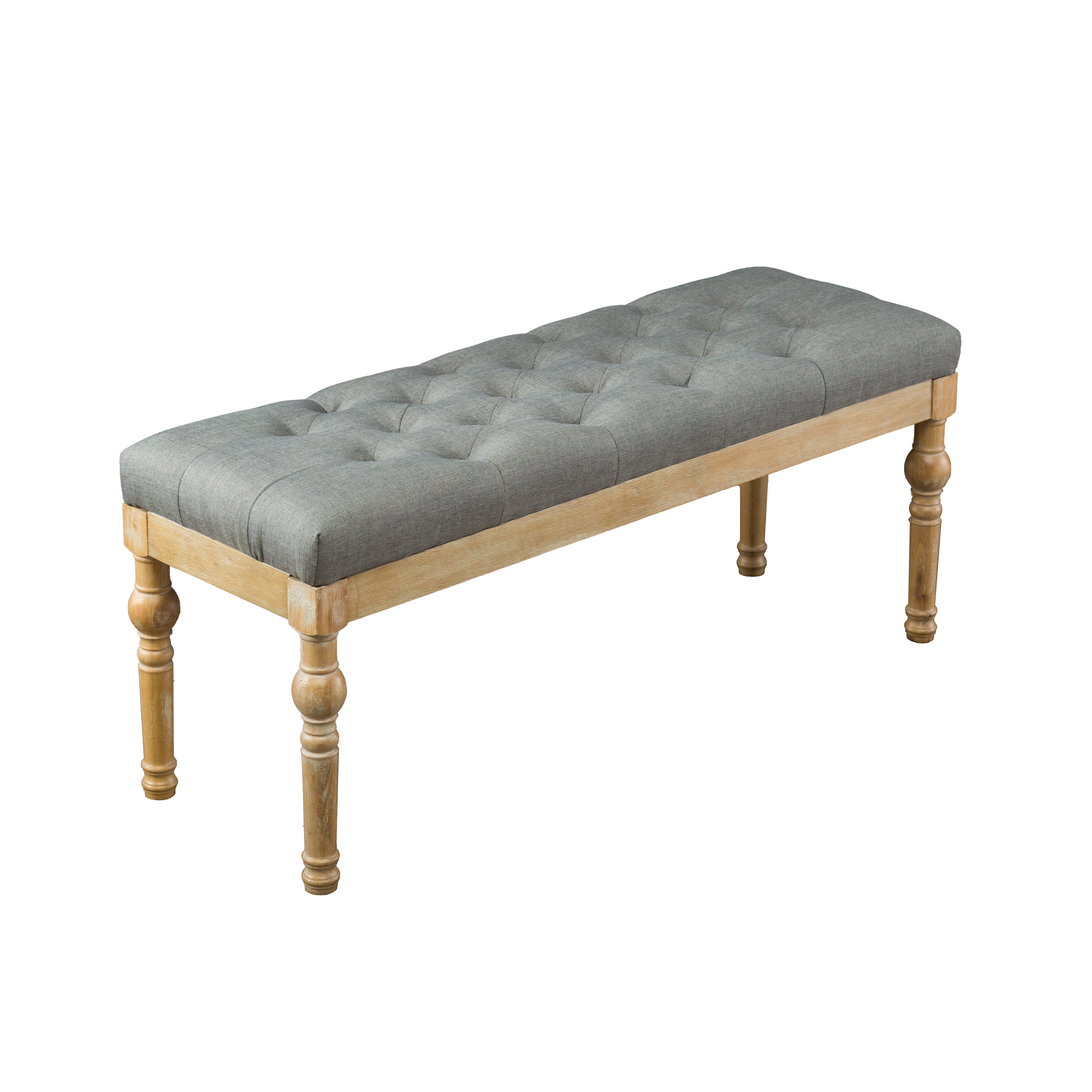 Habit Solid Wood Button Tufted Dining Bench