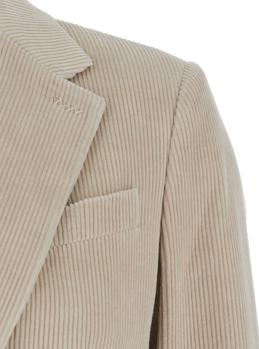 Max Mara Women 'Kuban' Beige Single-Breasted Jacket With Notched Revers In Cotton Blend Woman