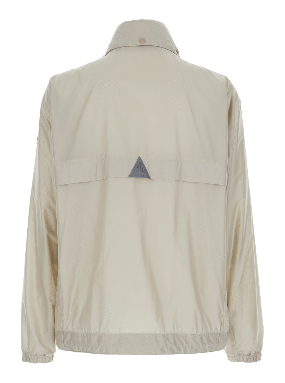Moncler Grenoble Men 'Negara' Beige Jacket With Logo Print On The Front And Removable Hood In Tech Fabric Man