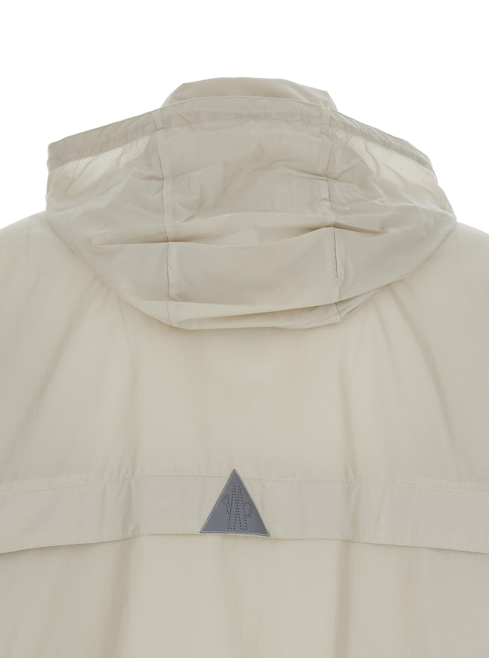Moncler Grenoble Men 'Negara' Beige Jacket With Logo Print On The Front And Removable Hood In Tech Fabric Man