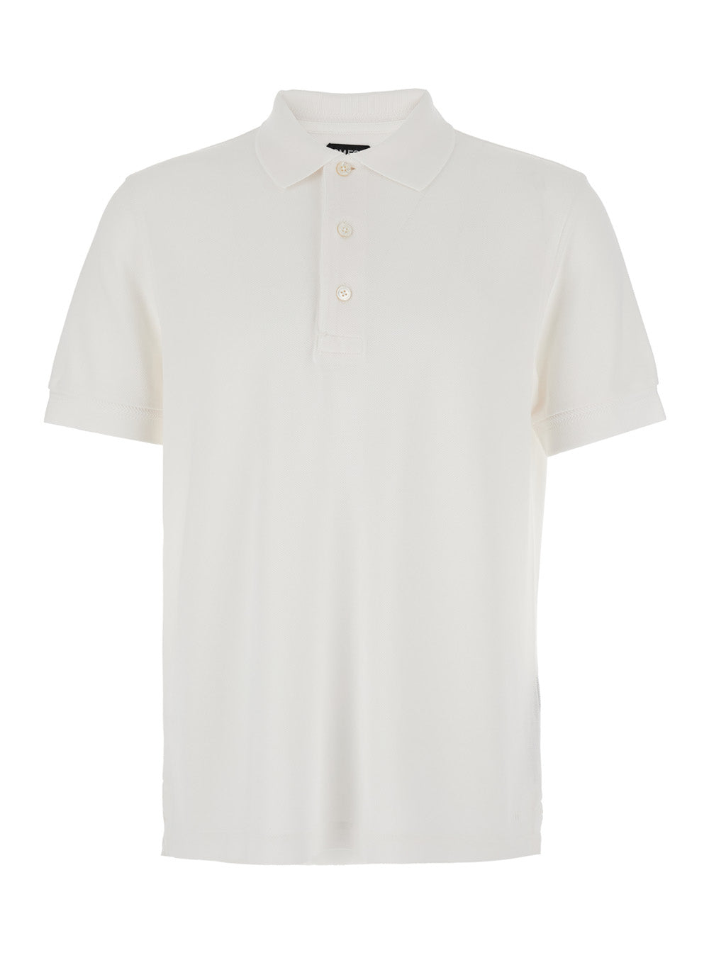 Tom Ford Men White Polo Shirt With Classic Collar In Cotton Blend Man
