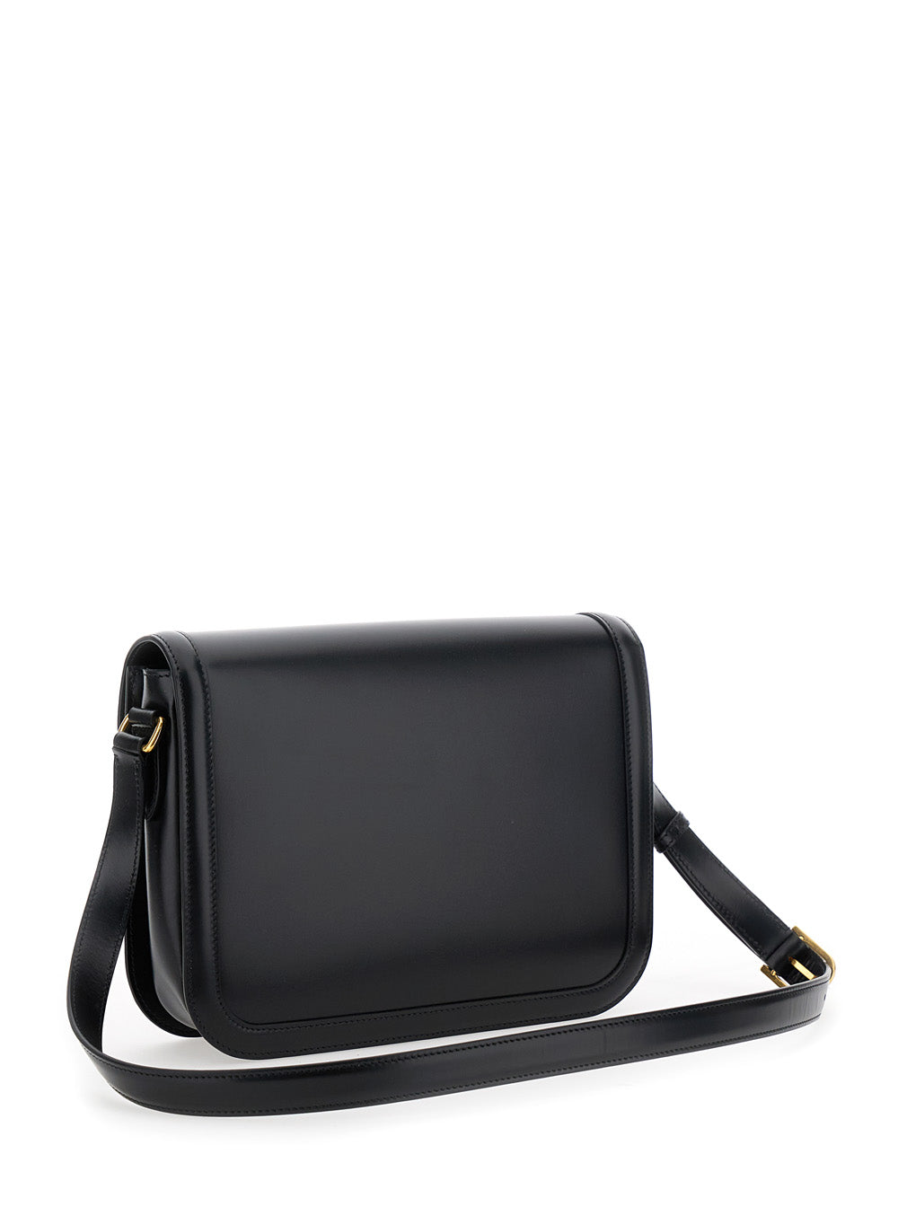 Valentino Garavani Men Black Shoulder Bag With Vlogo Detail On The Front In Leather Man