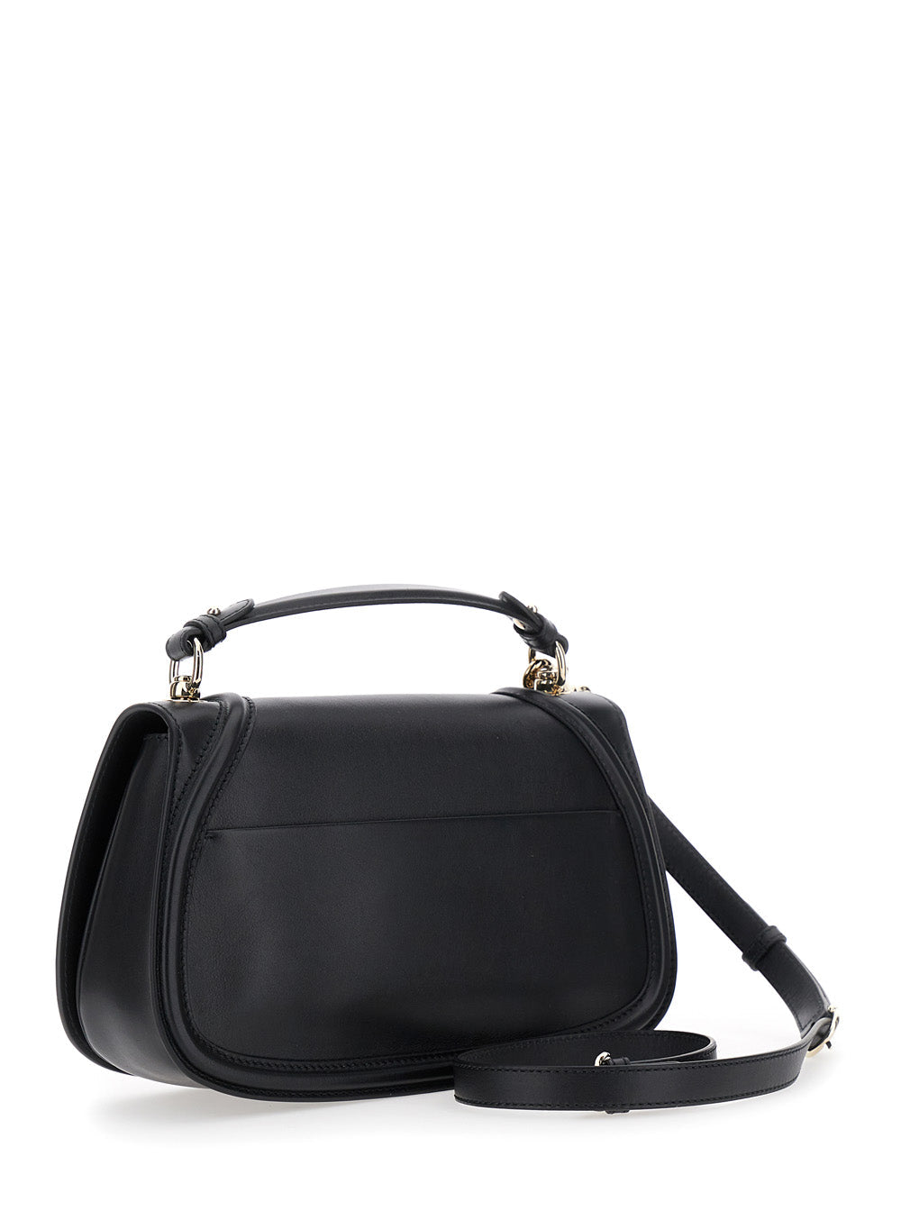 Gucci Women 'Blondie' Black Handbag With Gg Logo Plaque On The Front In Leather Woman