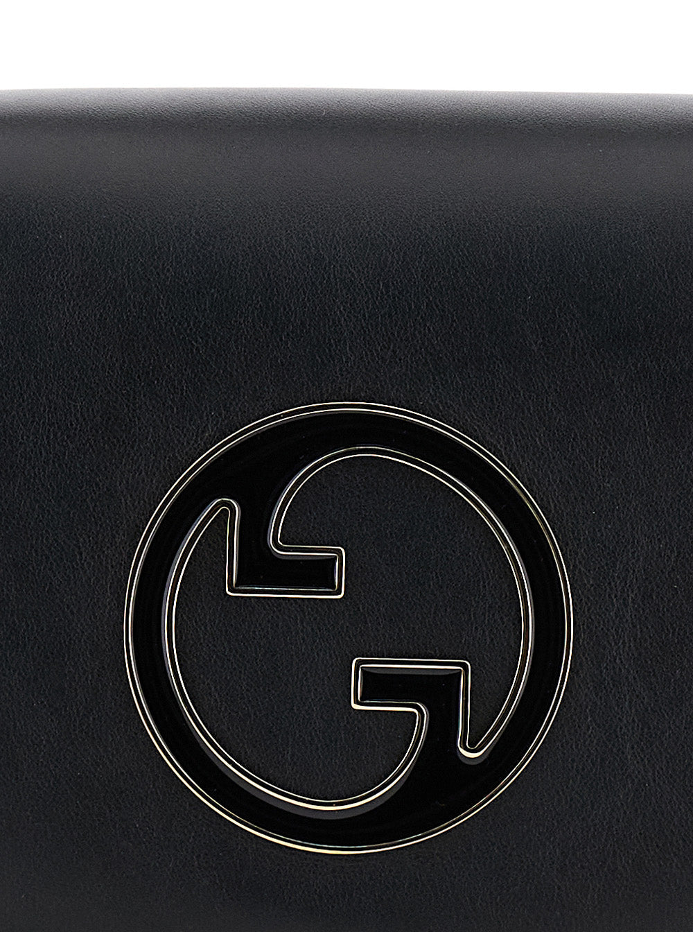 Gucci Women 'Blondie' Black Handbag With Gg Logo Plaque On The Front In Leather Woman