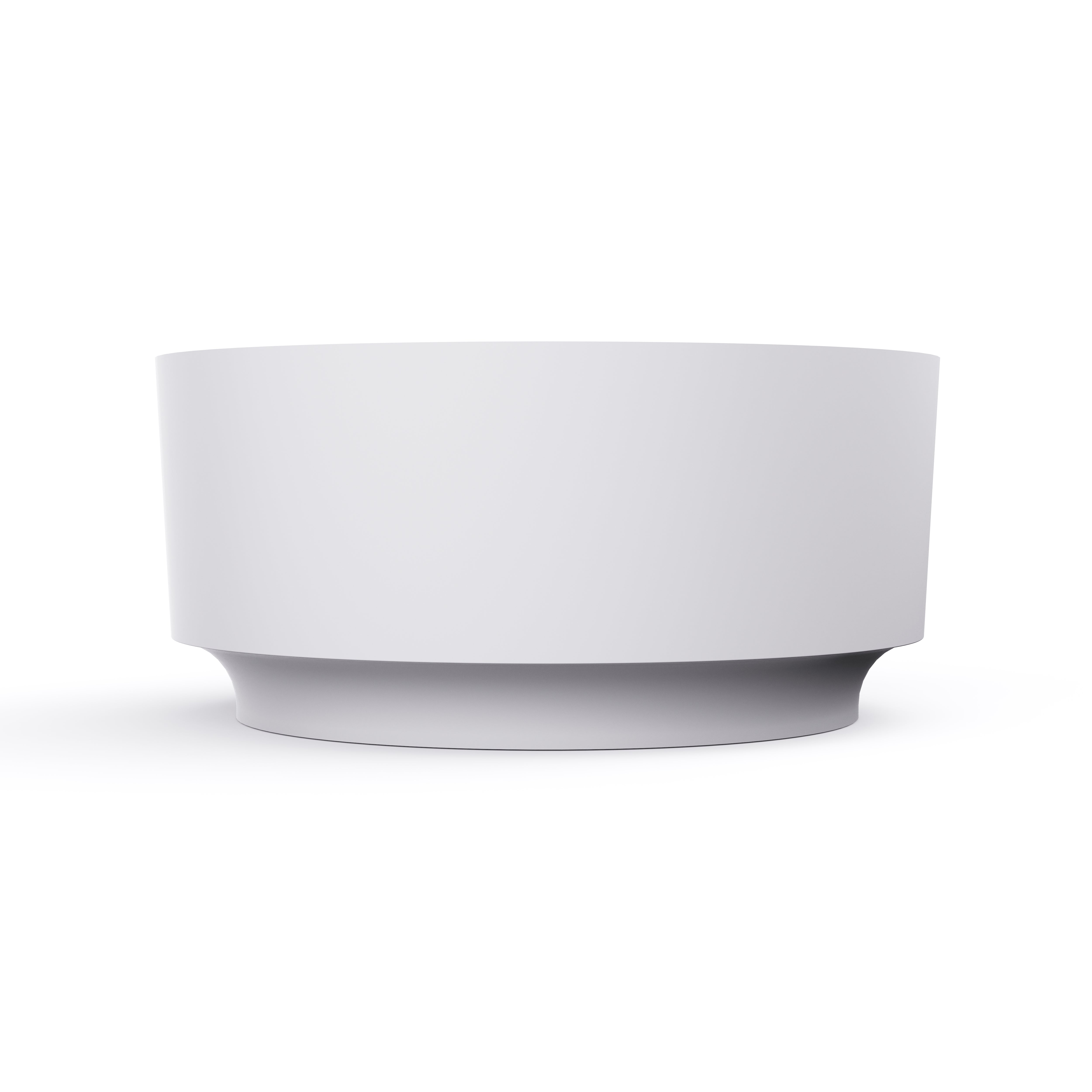 49 Inch Round Freestanding Solid Surface Soaking Bathtub