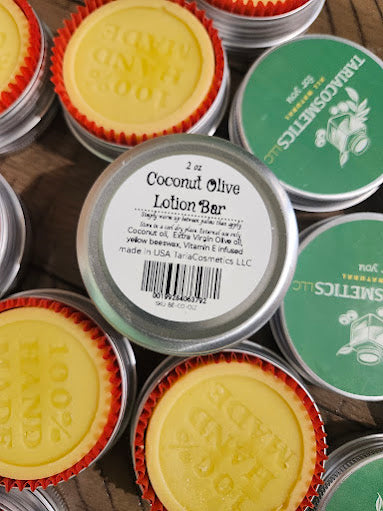 Coconut Olive Oil Lotion Bar - Organic Coconut & Olive Oil for Healthy Glow