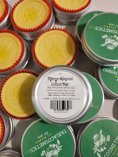 Mango Almond Lotion Bar - Fragrance-Free Organic Mango Butter & Almond Oil