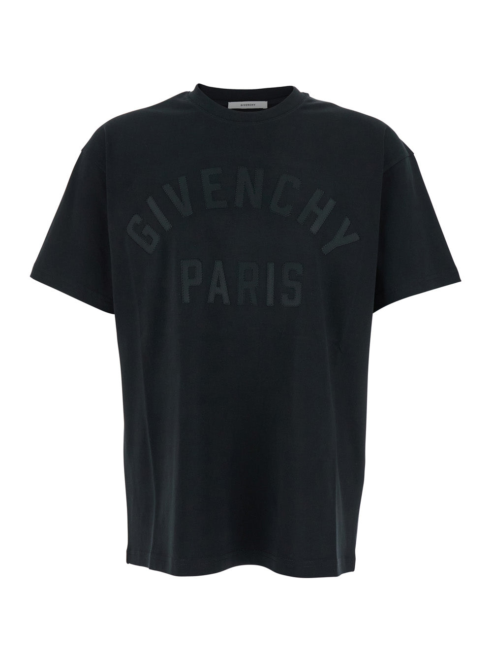 Givenchy Men Black T-Shirt "T-Shirt With Maxi Logo On The Front In Cotton" Men