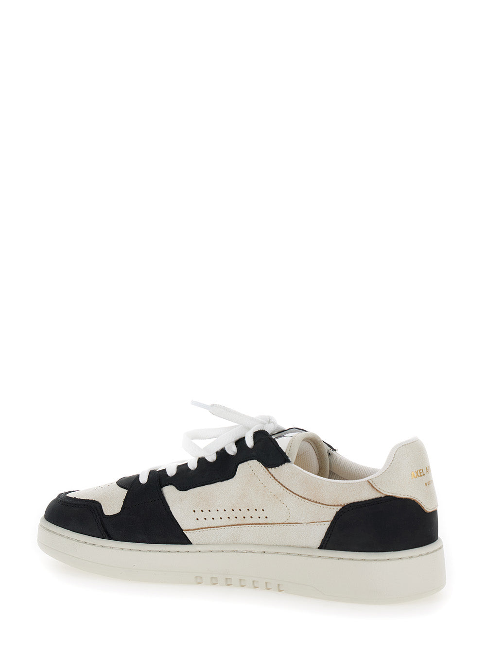 Axel Arigato Men Men's Black And Beige Leather Logo 'Dice Lo' Bicolor Sneakers