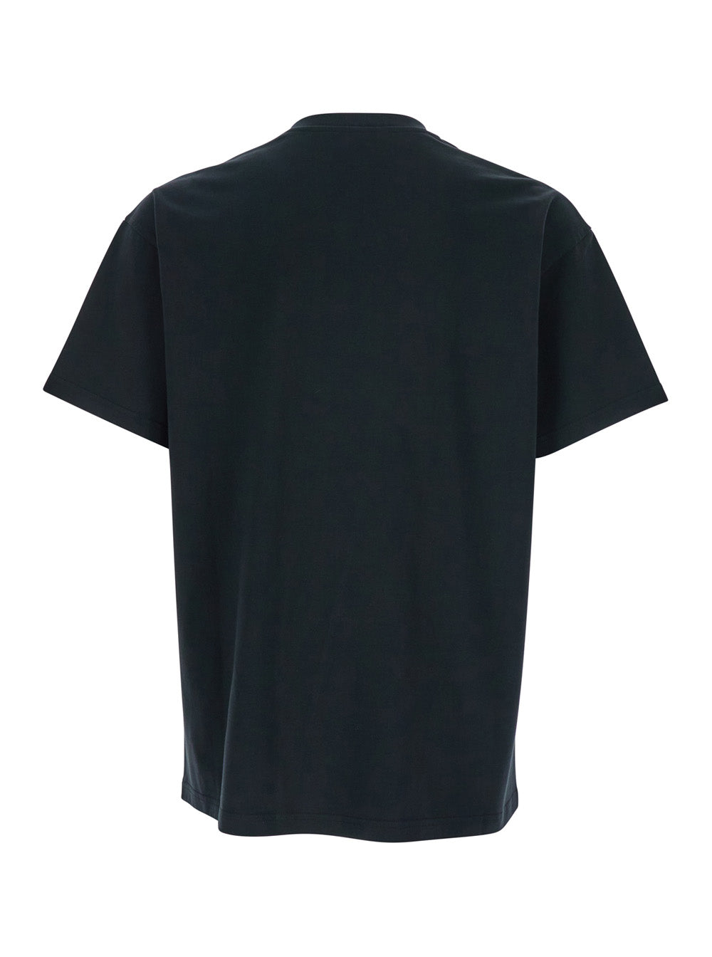 Givenchy Men Black T-Shirt With Logo Patch On The Front In Cotton For Men