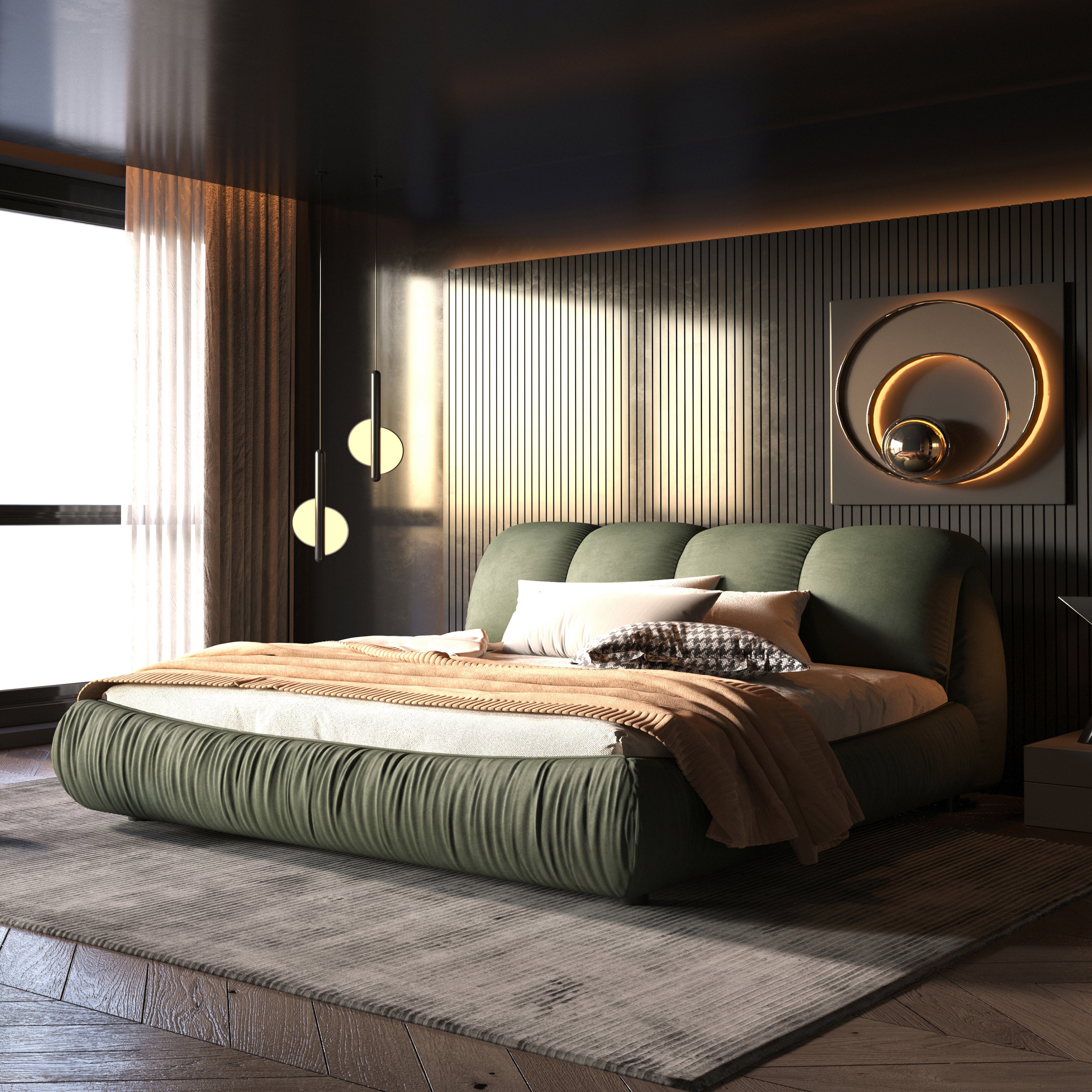 King Size Luxury Upholstered Platform Bed