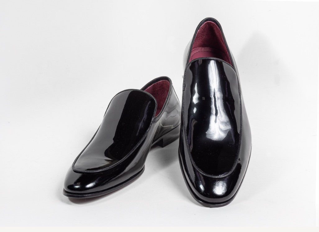C Collection Patent Leather Loafer - Black