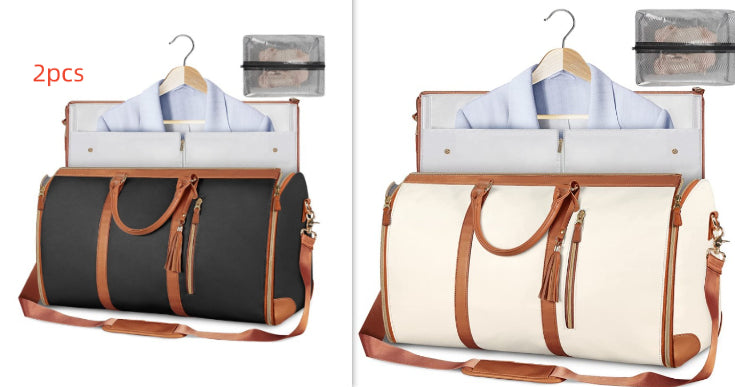 Women's Large Capacity Travel Duffle and Garment Bag Handbag