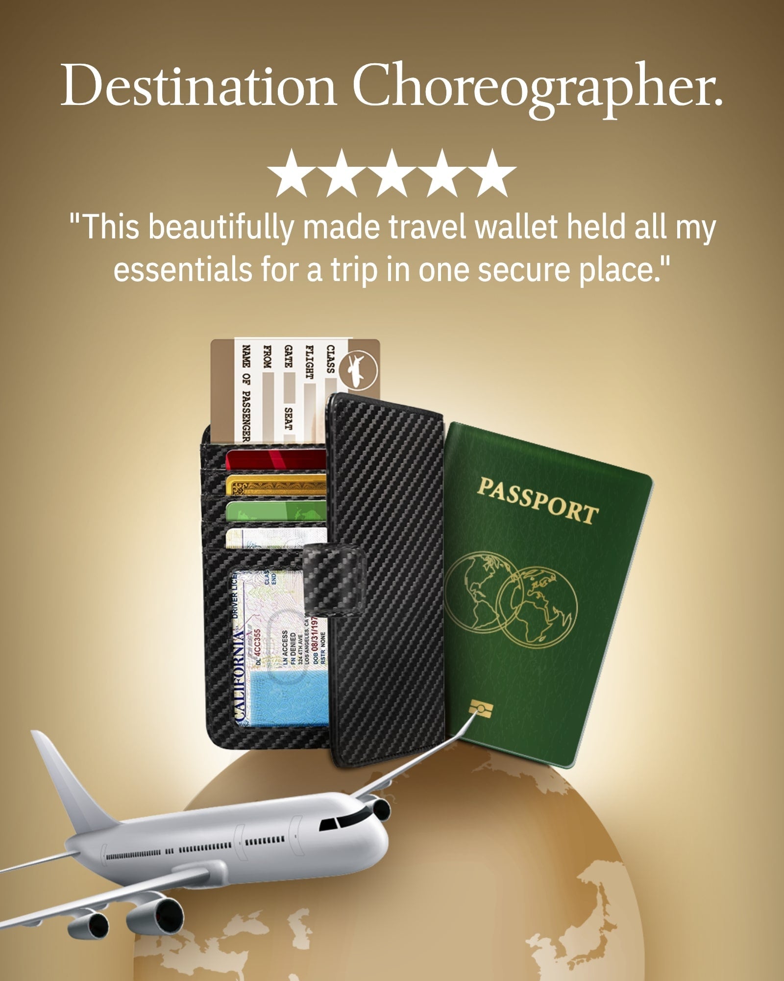 Vegan Leather Passport Holder – Travel Organizer with Snap Closure