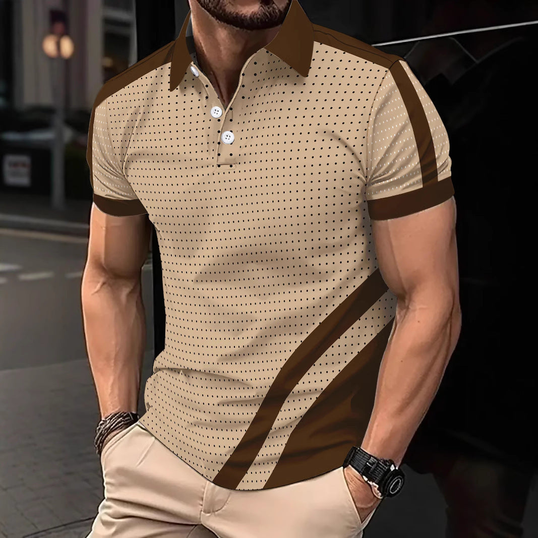 Polo shirt button men's fashionable sports polo shirt