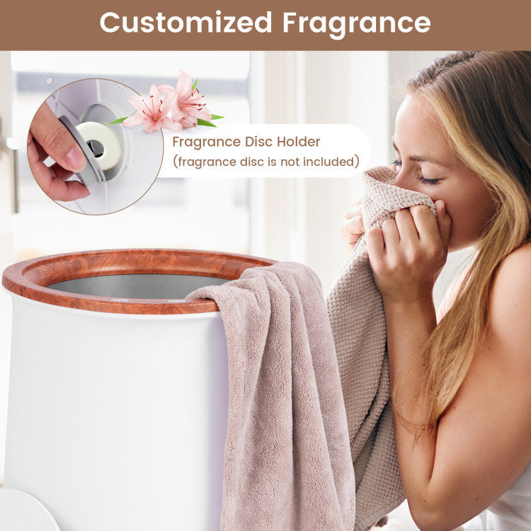 23L Large Luxury Bucket-Style Towel Warmer with Fragrant Disc Holder